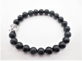 8mm Boeddha Zwarte Toermalijn Armband – Inclusief Cadeaubox