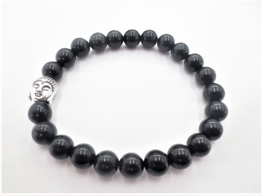 8mm Boeddha Zwarte Toermalijn Armband – Inclusief Cadeaubox