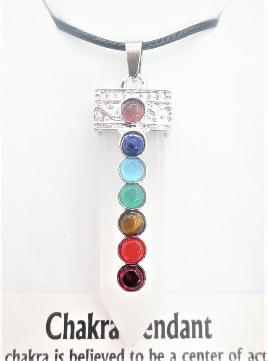 7 Chakra Edelsteen Ketting Hanger (I) - Bergkristal