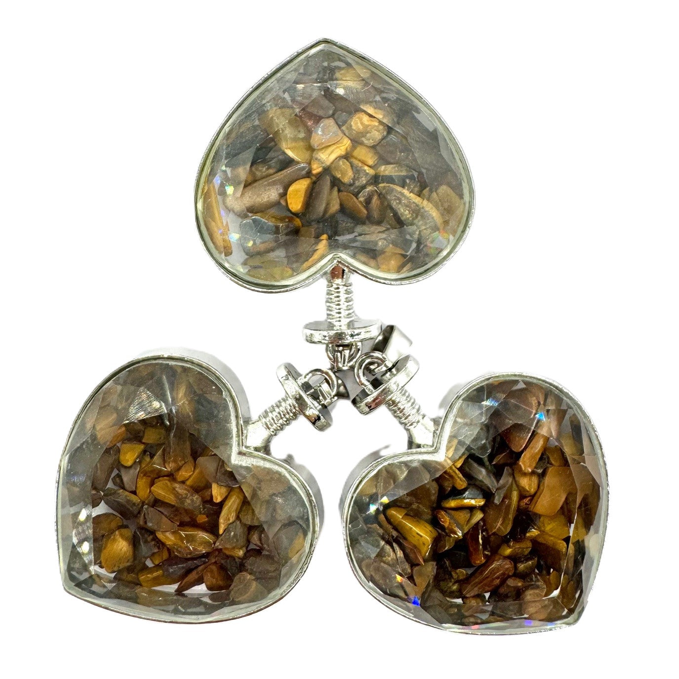 Edelsteen Hart Hanger - Tijgeroog (3e)