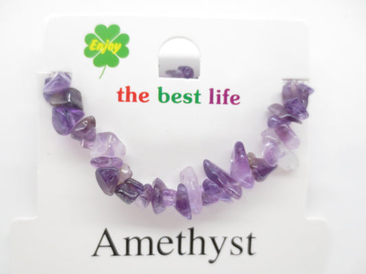 Edelsteen Split Armbanden Amethist (12 stuks)