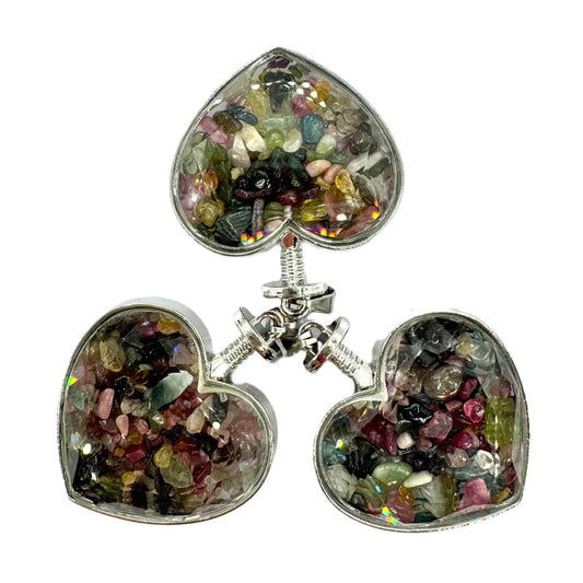 Edelstein-Herz-Anhnger - Gemischt (3e)