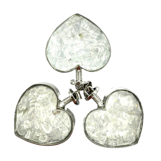 Edelstein-Herzanhänger – Bergkristall (3e)