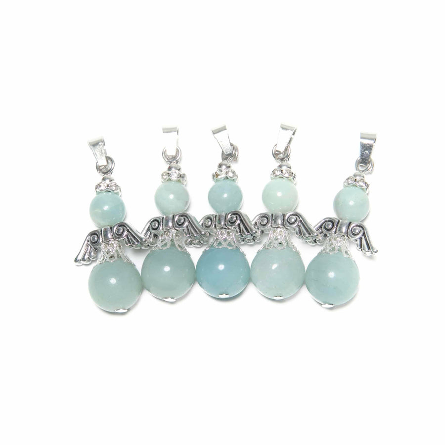 Engel Edelsteen Pendant Set (5st) - Amazoniet