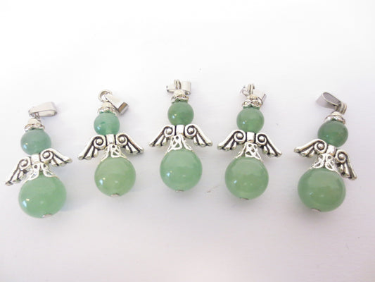 Engel Edelsteen Hanger Set (5st) - Aventurijn