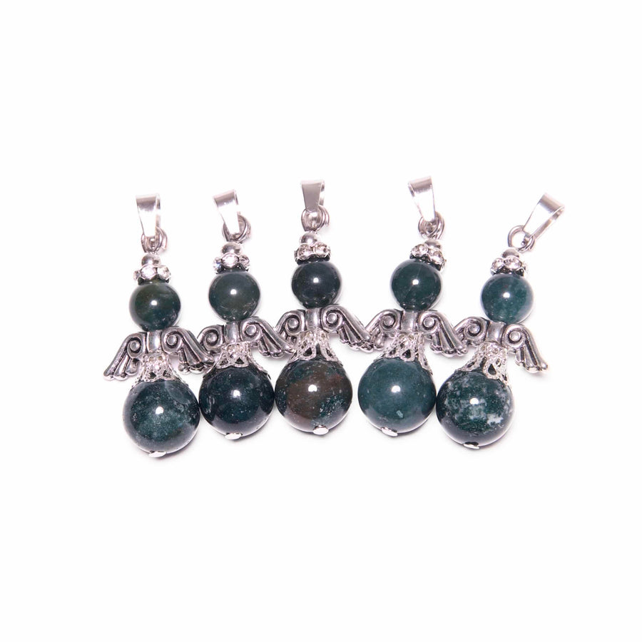Engel Edelsteen Pendant Set (5st) - Moss Agate