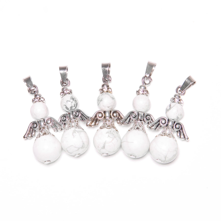 Engel Edelsteen Pendant Set (5st) - Witte Howliet