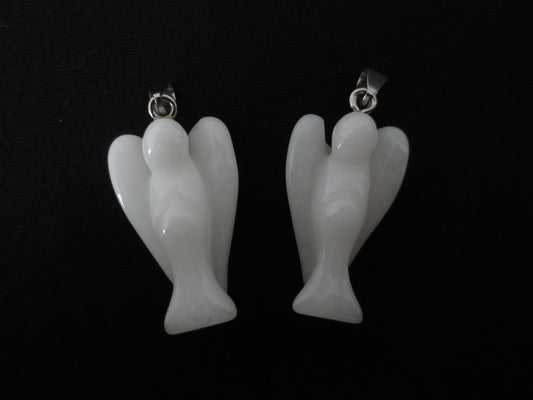 Engel Edelstein Anhnger Set gro (2 Stck) - meer Marmor