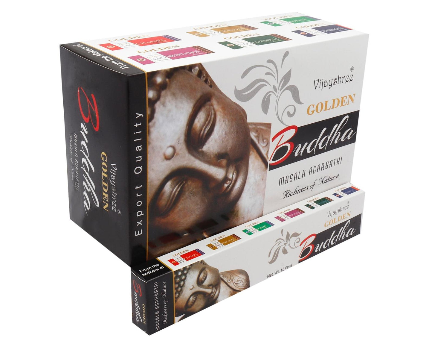 Vijayshree Gouden Masala Wierookstokjes - Boeddha