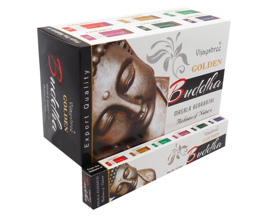 Vijayshree Gouden Masala Wierookstokjes - Boeddha