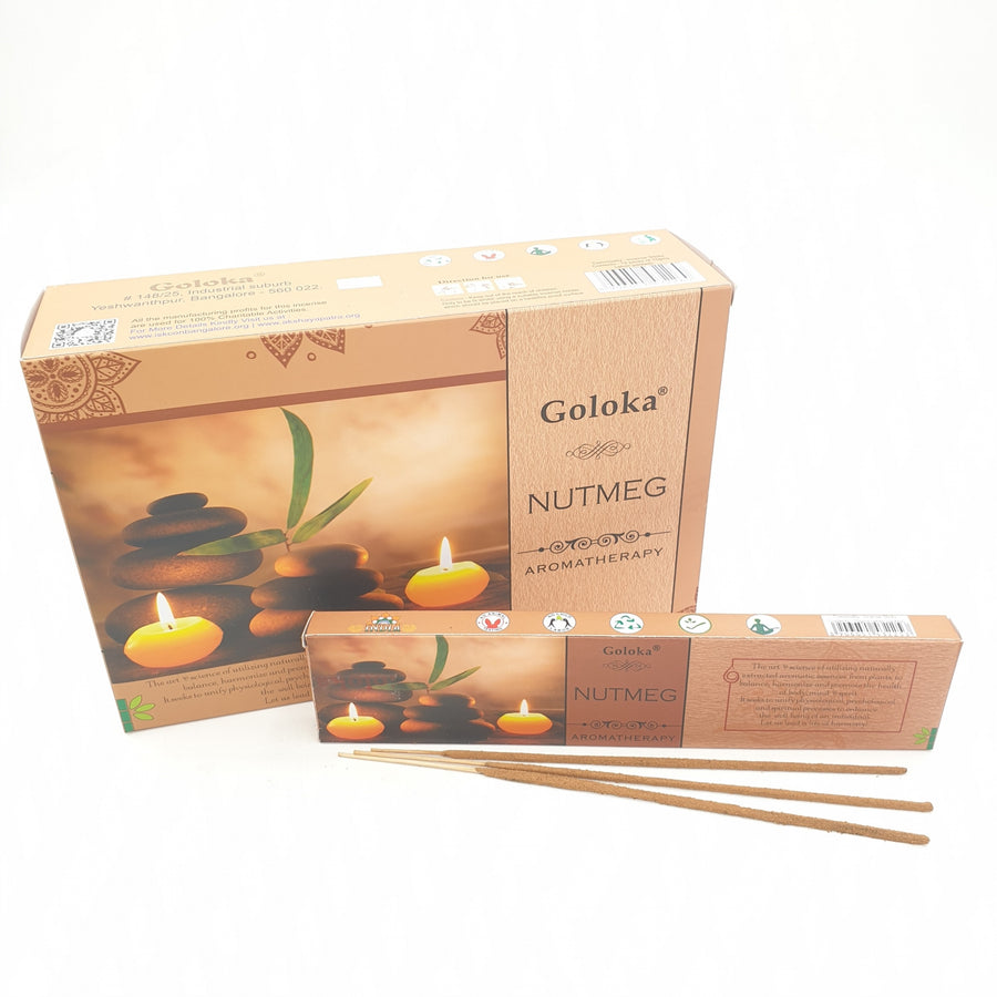 Goloka Nutmeg Aromatherapy Masala Wierookstokjes