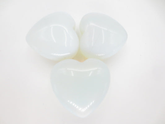 Edelstein-Herz mit Geschenktüte – Opaal (3 Stück)