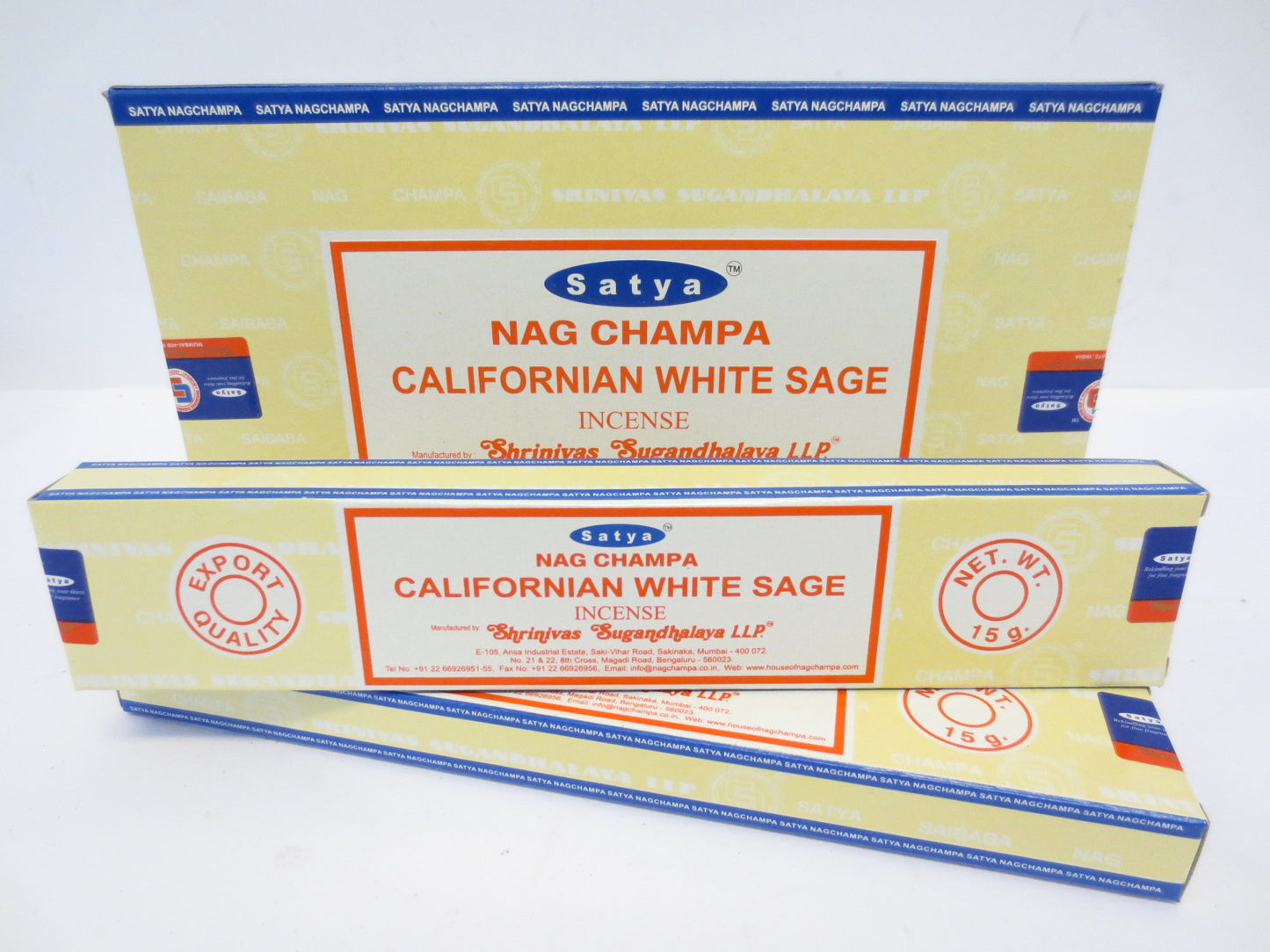 Satya Nag Champa - Californische Witte Salie 15g