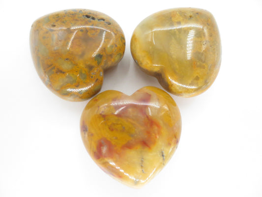 Edelstein-Herz mit Geschenktüte – Crazy Lace Achat (3 Stück)