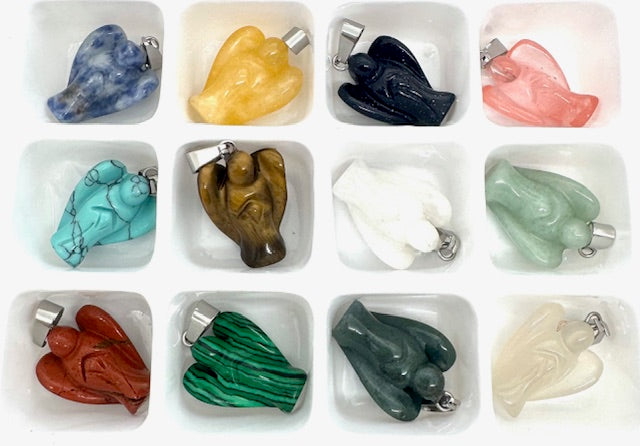 Großhandel - Edelstein Engel Anhänger Set