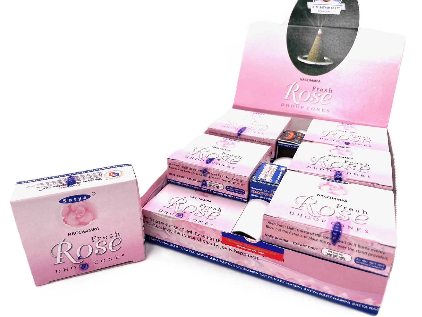 Satya Nag Champa Kegel - Frisse roos