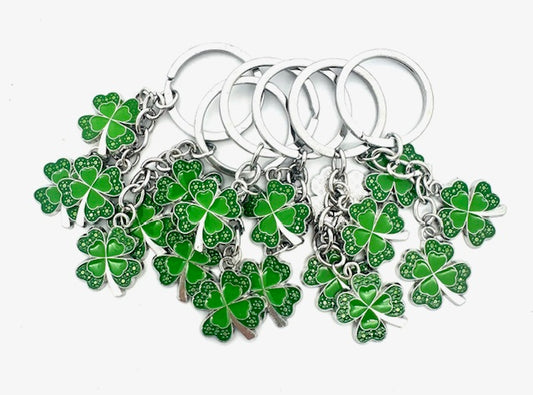 Groothandel 3 in 1 Geluksbrenger Vierbladige Klaver Sleutelhanger (6 stuks)