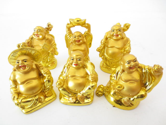 5cm Boeddha Set Goud (6st)