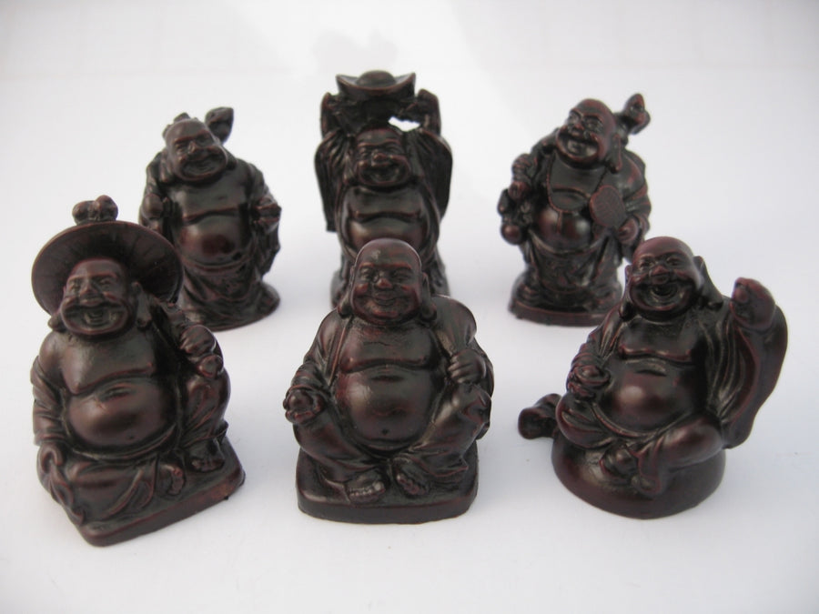 5cm Boeddha Set Rood (6st)