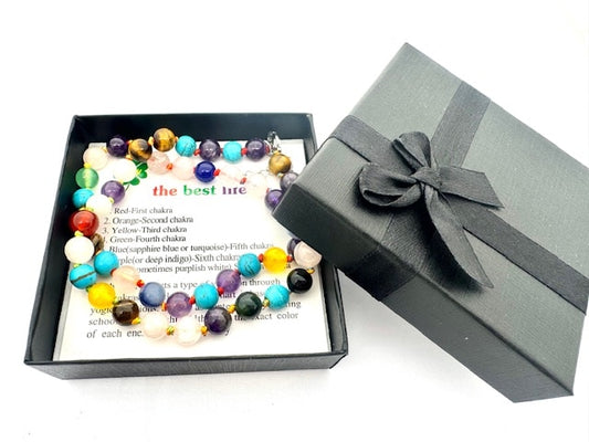 Groothandel – 8 mm Gemengde Kralenketting (met doosje)