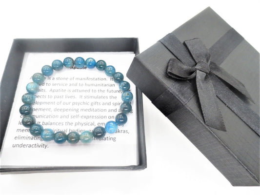 8 mm Apatiet Edelsteen Armband – Cadeaudoos Inclusief