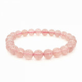 8 mm Aardbeienkwarts Edelsteen Armband – Cadeaudoos Inclusief