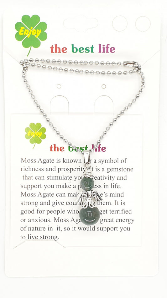 Groothandel - Engelen ketting Moss Agate