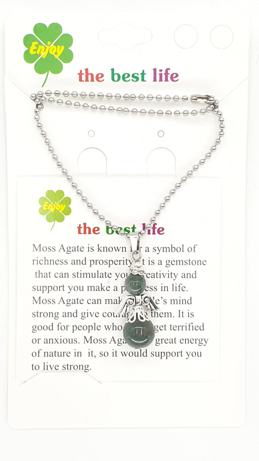 Groothandel - Engelen ketting Moss Agate