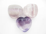 Edelsteen Hart met Cadeauzakje - Fluoriet (3st)