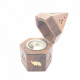 Groothandel - Houten Piramide kegelbrander Olifant (6st)