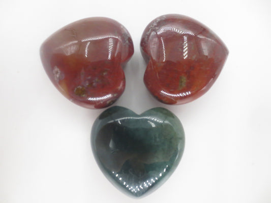 Edelsteen Hart met Cadeauzakje - Indianen Agaat (3e)