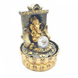 Meditatie Led Verlichting Ganesha in Muur en Munten Goud Fontein Klein (16097)