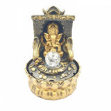 Meditatie Led Verlichting Ganesha in Muur en Munten Goud Fontein Klein (16097)