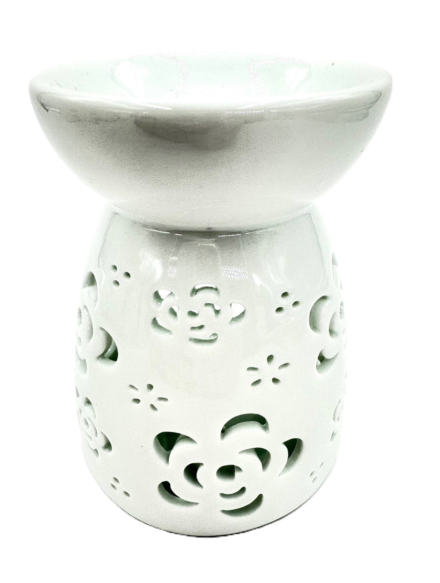 Witte Oliebrander met Rozen 11,2 cm