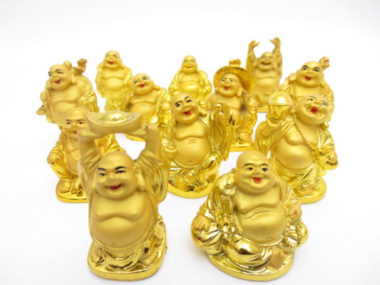5cm Boeddha Set Goud (12st)