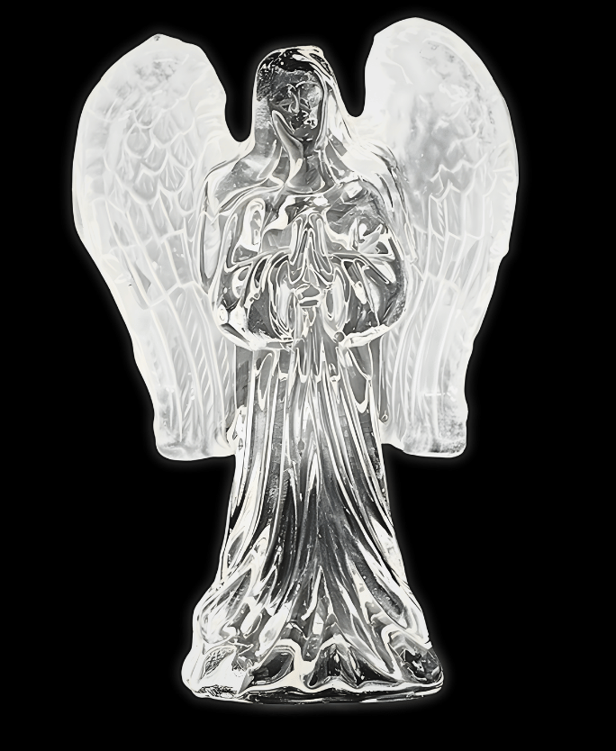Kristalglas Biddende Engel Beeld – 14 cm (middelgroot)