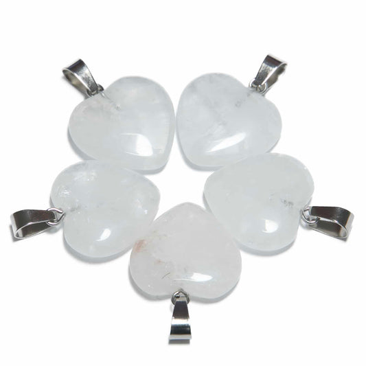 Hartje Pendant Groothandel - Bergkristal (5st)