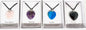 Hartvormige Ketting met Gemengde Edelstenen en Diamanten, set van 4 stuks