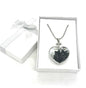 Hartvormige Zwarte Onyx Hanger Ketting met Geschenkdoos