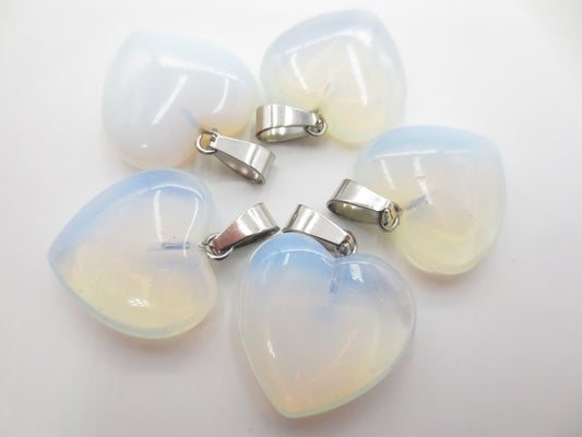 Herz Anhnger Grohandel - Opaal (5st)