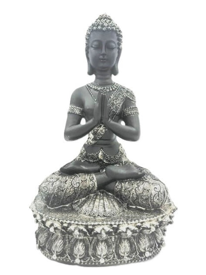 Tibetisch Boeddhabeeld – Schwarz en Zilver