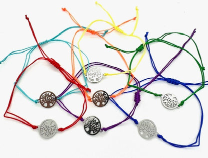 Verstellbare 7-Chakra-Lebensbaum-Armbänder