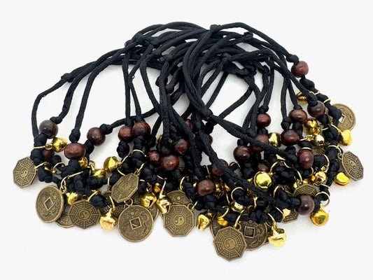 Verstellbare Glücksmünzen-Armbänder II, 12 Stück