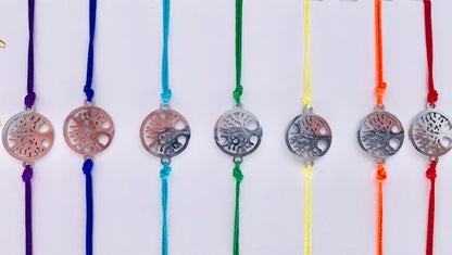 Verstellbare 7-Chakra-Lebensbaum-Armbänder