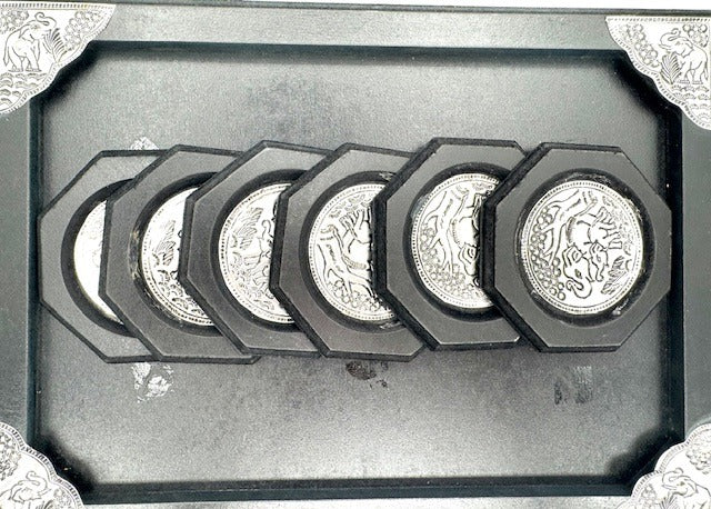 Thailändisches Elefanten-Untersetzer-Set