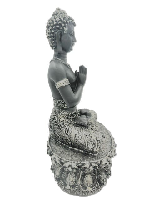 Tibetisch Boeddhabeeld – Schwarz en Zilver