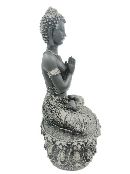 Tibetisch Boeddhabeeld – Schwarz en Zilver