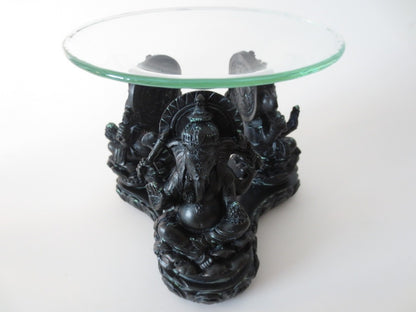 3 zwarte Ganesh oliebrander