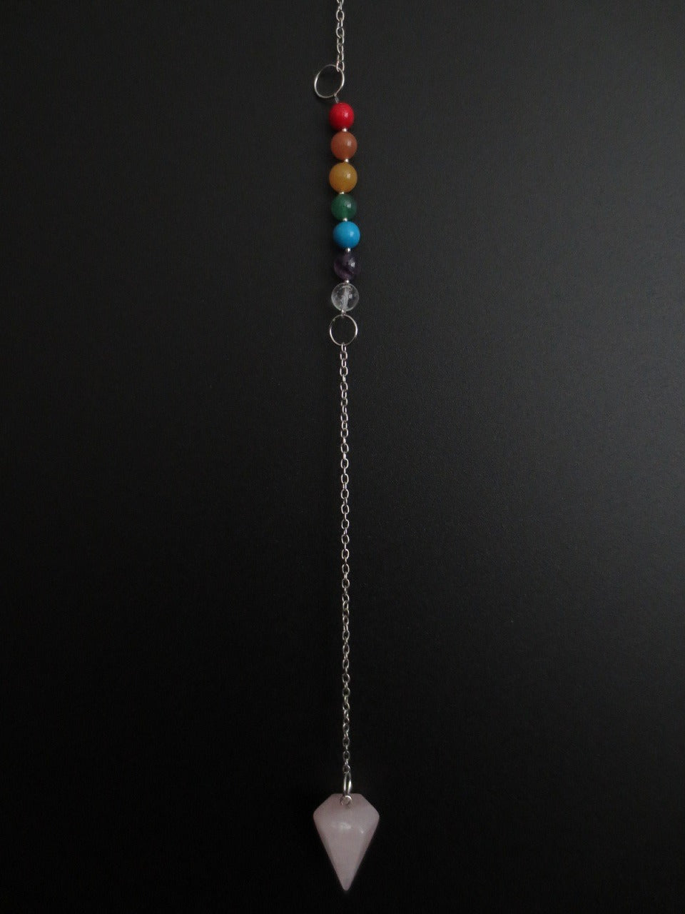 7 Chakra pendel Rozenkwarts