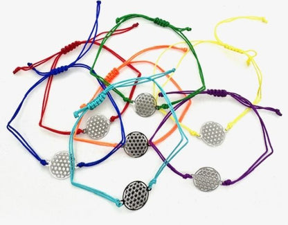 Verstellbare 7-Chakra-Blume-des-Lebens-Armbänder